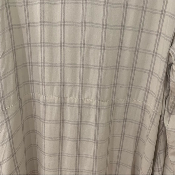 NWT J. Jill Neutral Plaid Pintuck Peplum Bottom Button Down Viscose Shirt Sz XL - Picture 8 of 12